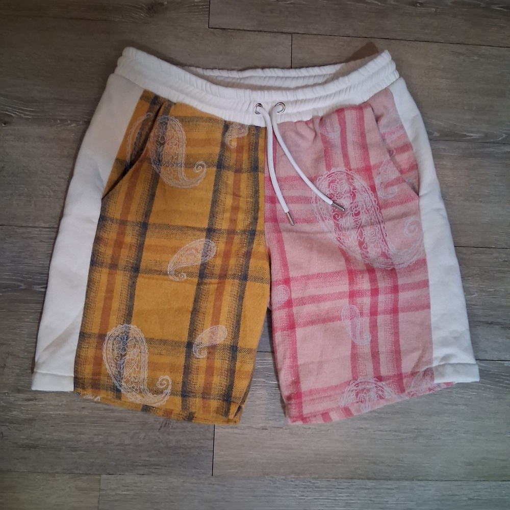 Multicolor Plaid Men Shorts